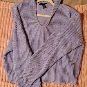 Forever 21 cropped distressed sweater